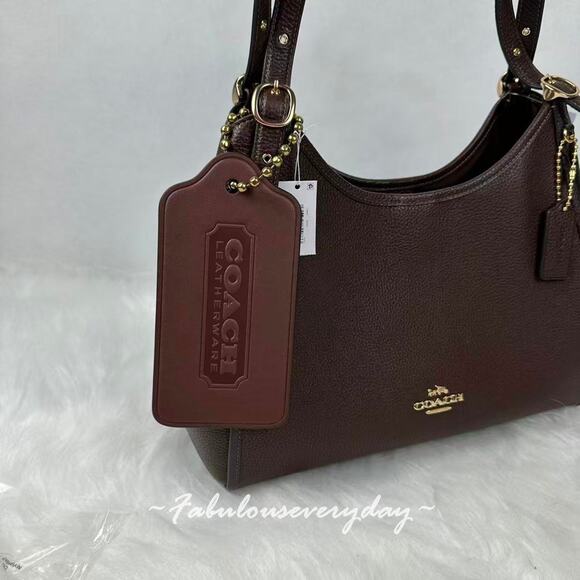 Coach Accessories - Coach X Hangtag Bag Charm In Leather/Maple CBR57 NWT